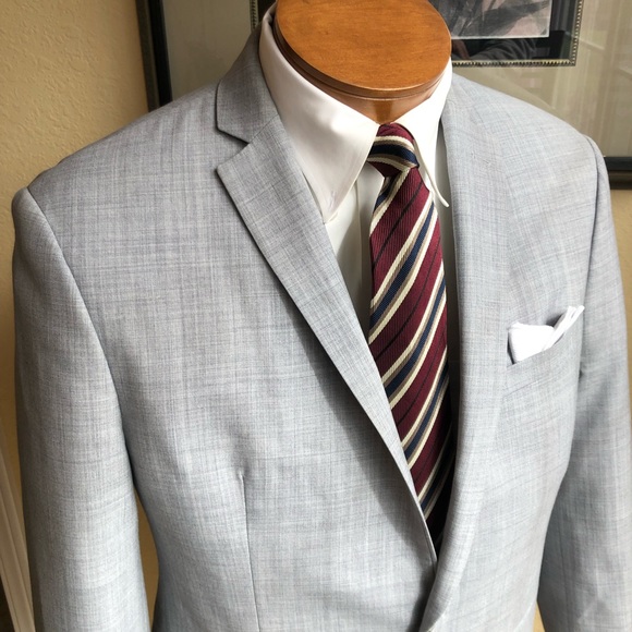 Bar III Wool Blend 2 Button Light Gray Jacket 38R - Picture 2 of 15